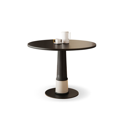 Black Round Sintered Stone Dining table