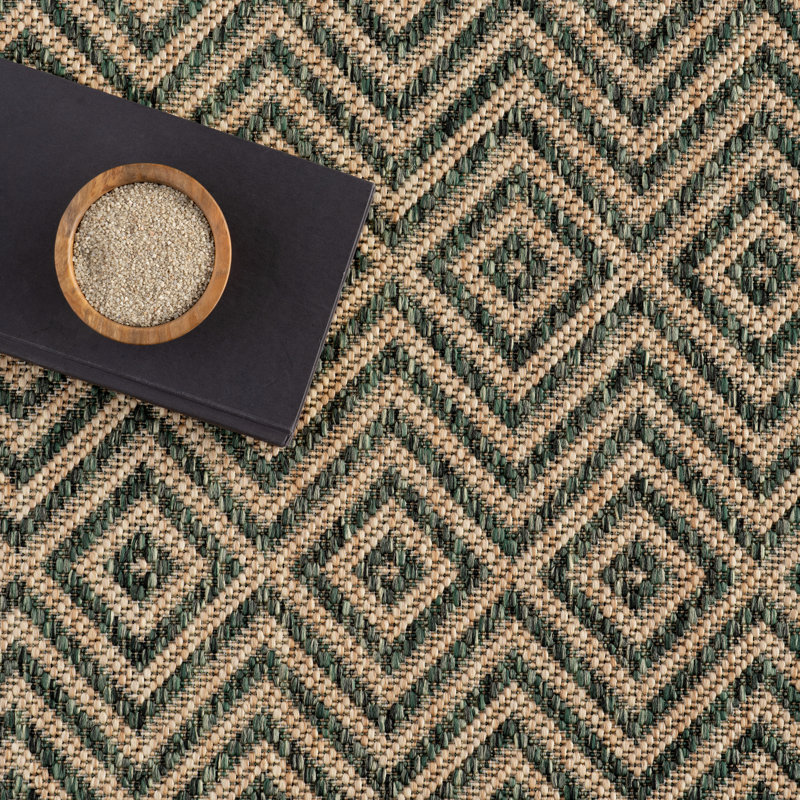 Kieran Striped Indoor/Outdoor Area Rug, Rectangle 4' x 6'