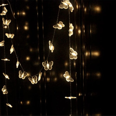 Éclairage de chaîne solaire à 30 lumières del the party papillons
