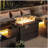 Outdoor fire pit table, propane fire table with ceramic tabletop gas fire table
