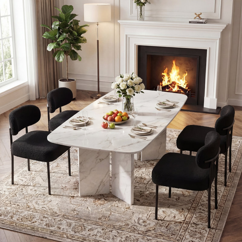 Monik 19.3'' H Tufted Upholstered Side Chair, Black