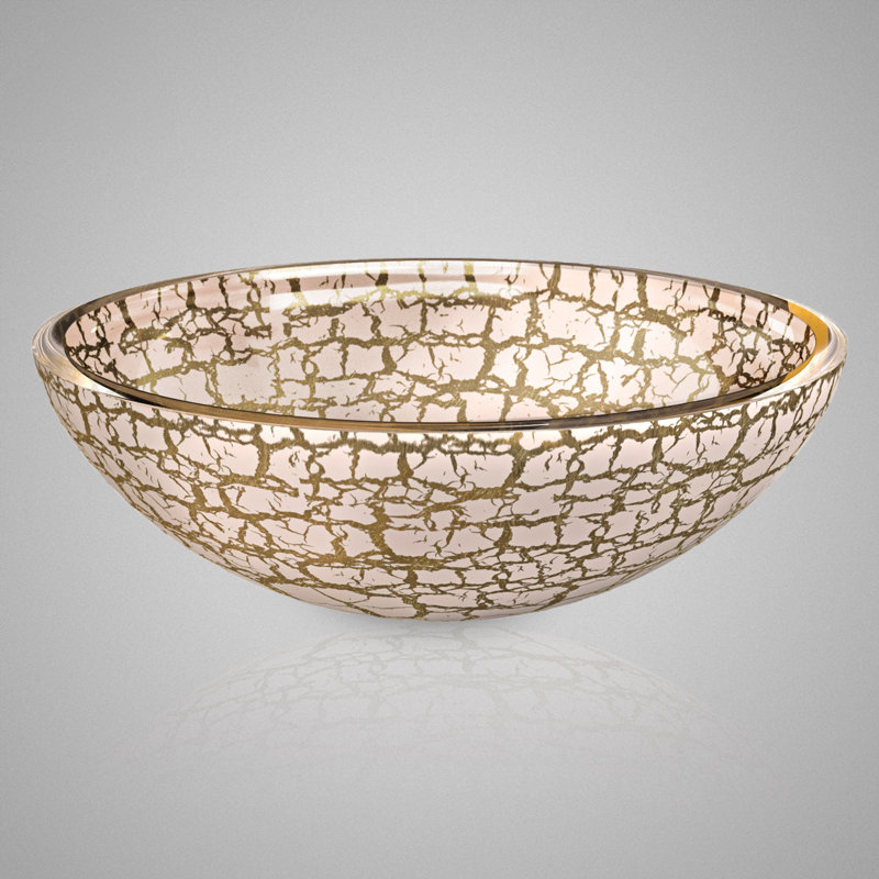 Atelier 17.4'' L Bathroom Sink, Gold/White