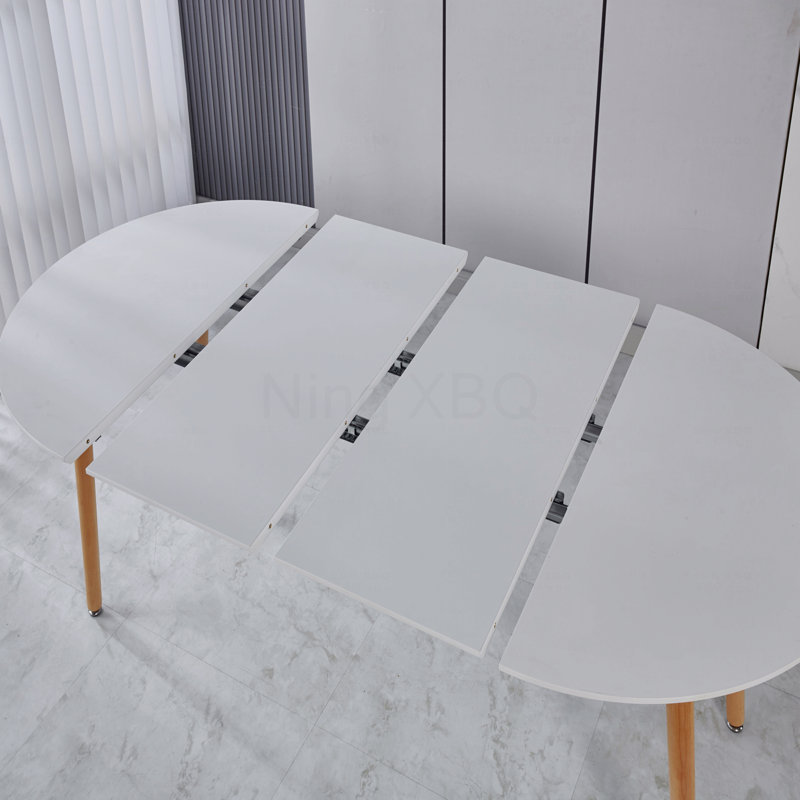Table basse en bois Table de salle à manger extensible, Blanc