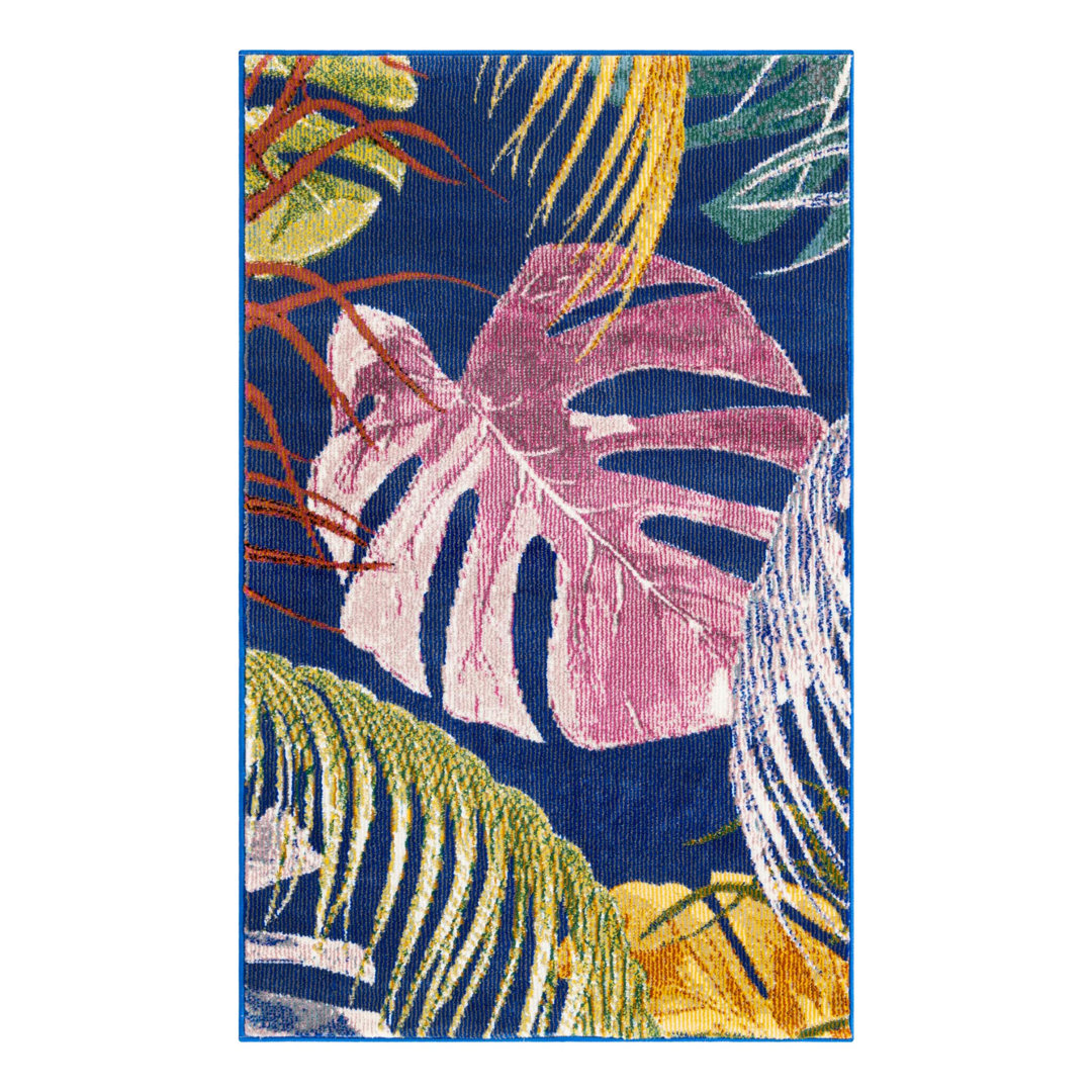 Lavern Floral Navy/Pink/Yellow Area Rug Bay Isle Home™ Rug 