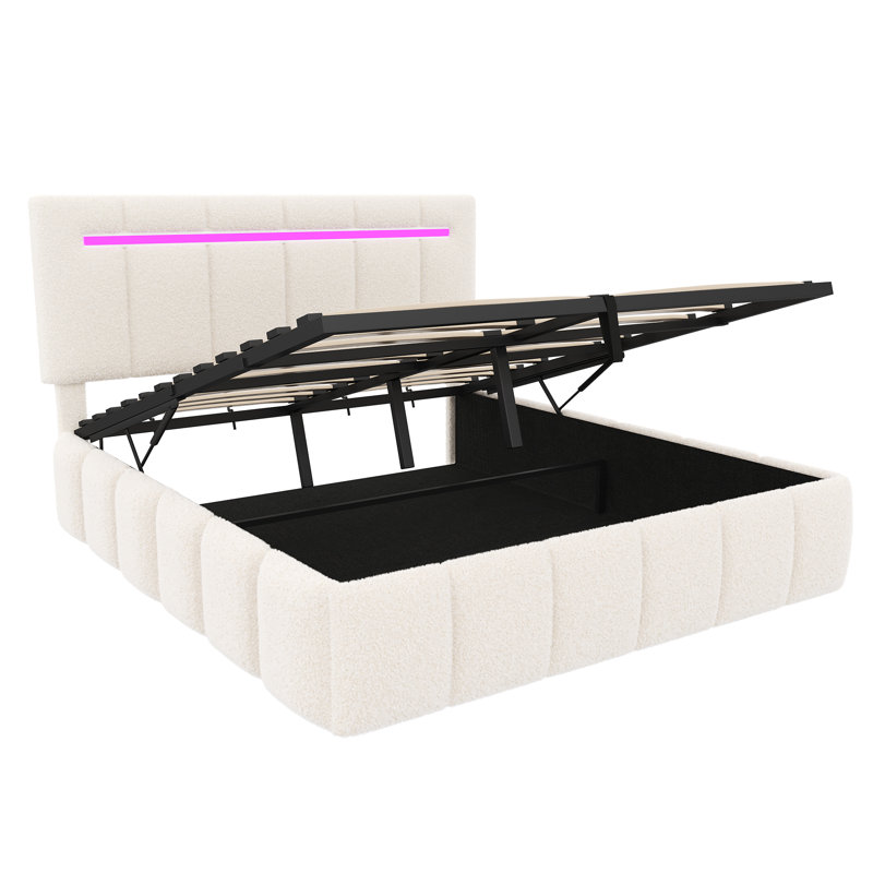 Upholstered Ottoman Storage Bed, King