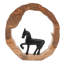 Amanie Figurine décorative sur sculpture ronde en bois pour la décoration intérieure