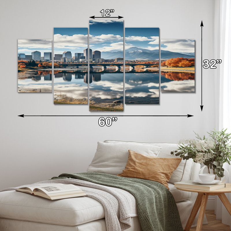 Denver la majesté des montagnes Rocheuses I sur toile, 5 pièces
