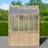 Meridian 6.7' x 6.0' Greenhouse with Cedar Wood Frame and Polycarbonate Panels Compact and Durable Design