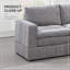 Ensemble modulaire contemporain 6 pièces avec fauteuil, fauteuil et repose-pieds en tissu Morgan
