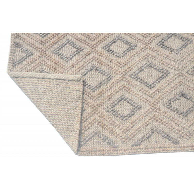 Tapis gris et brun Dhurrie 5 pi x 7 pi