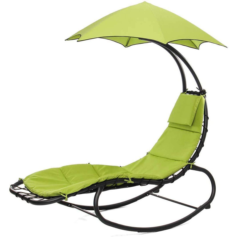 Chaise longue avec support Nagina, Vert