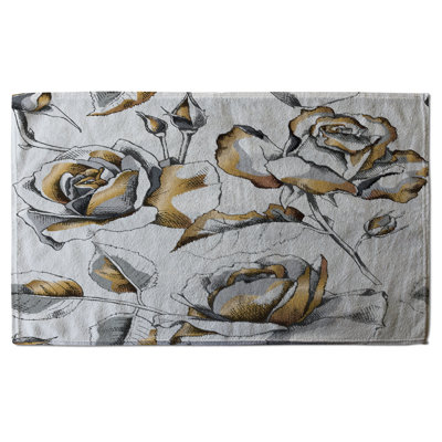 Cotton Floral Waffle Kitchen Towel