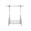 Barre à vêtements extensible en métal chromé