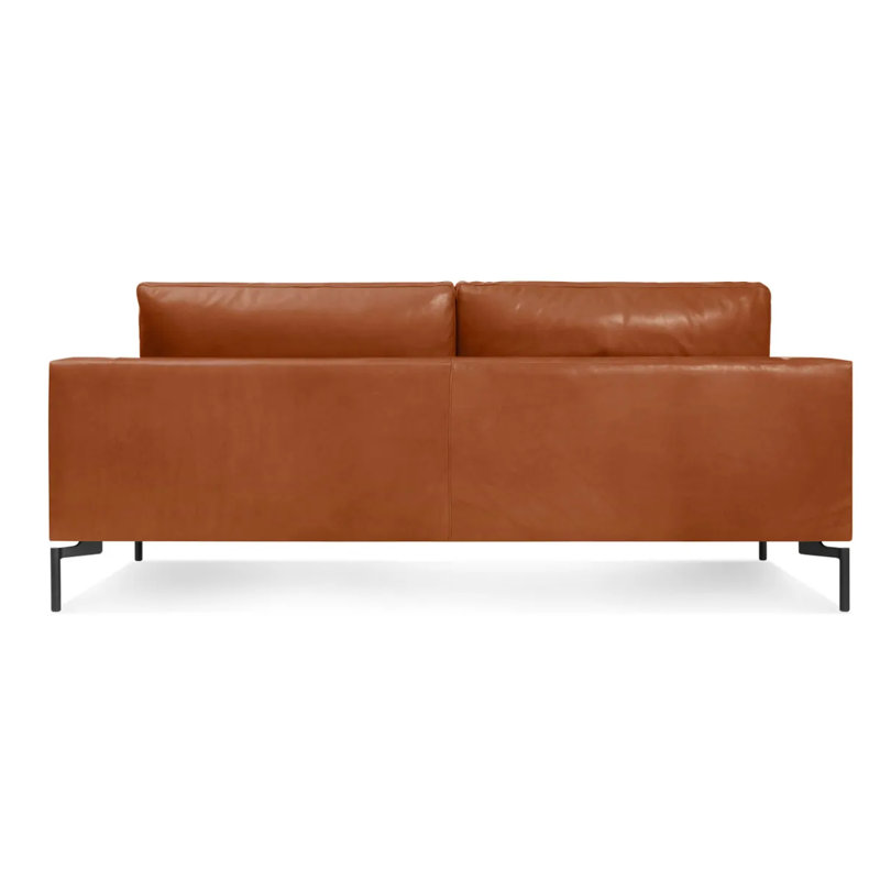 New Standard Sofa, Toffee Genuine Leather, 32" H x 78" W x 35" D