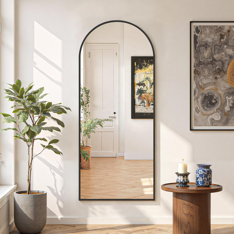Miroir pleine longueur Masrur, 56 po x 21 po, Noir