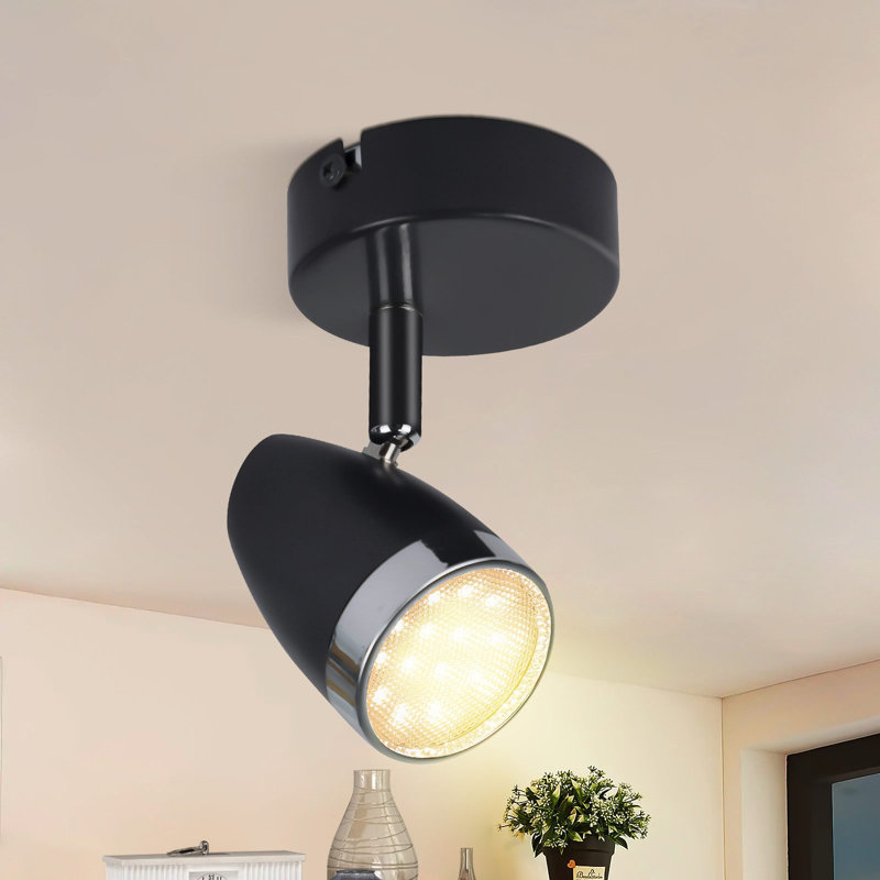 LED ceiling spotlight 1 flames modern 4W warm white 3000K, Black