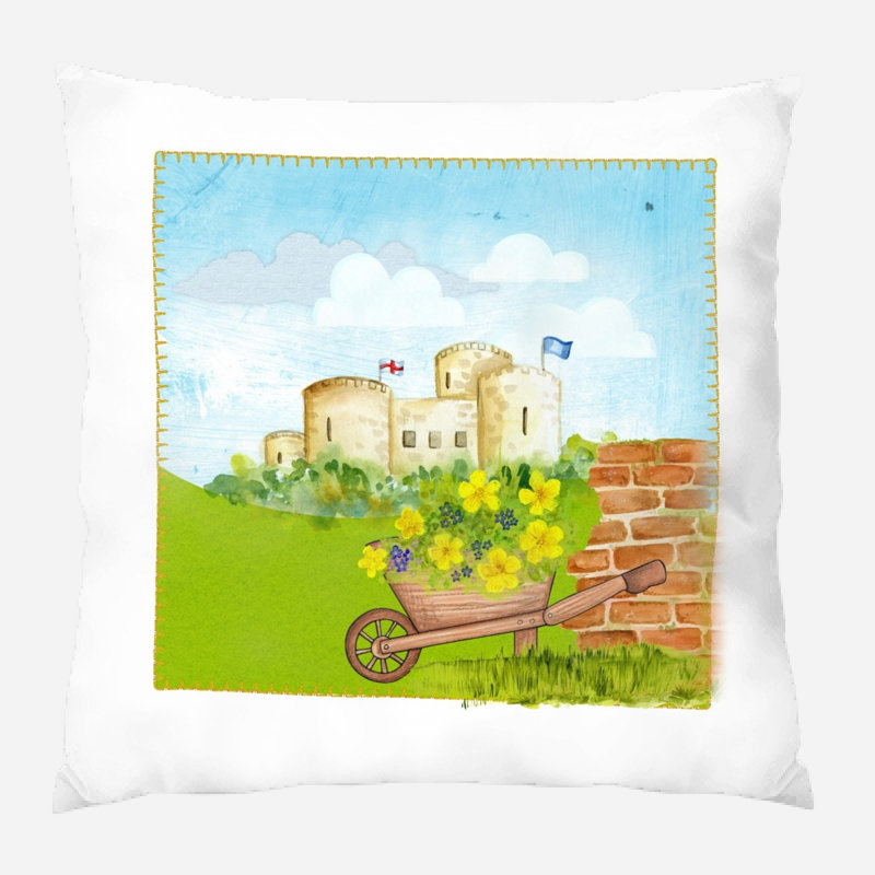 Housse et insert de coussin carré Palen, Microsuède, Intérieur
