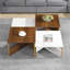 Ensemble de tables basses Modern Modern de 4 pièces de style Mid Century Square-3565515