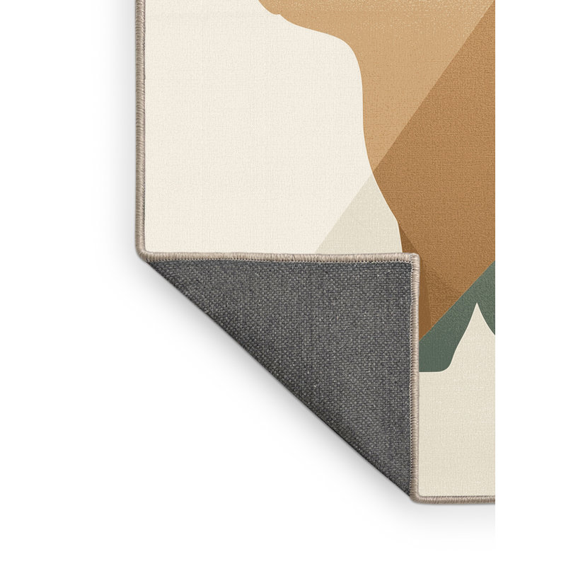 Tapis beige moelleux doux et moelleux pour animaux et animaux sauvages Capybara, 2 x 5