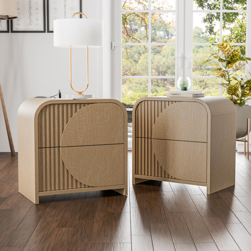 Makel 2-Piece Nightstand Set
