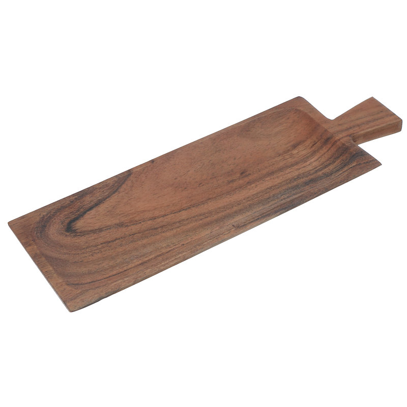 Planche de service biseautée en bois d'acacia avec poignée