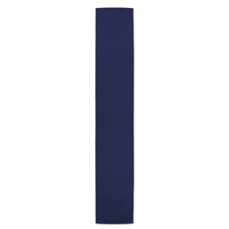 Chemin de table Doster, 72 po x 16 po, Bleu marine, Couleur unie