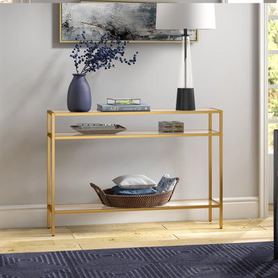 Siviline 106.7cm Glass Top Console Table