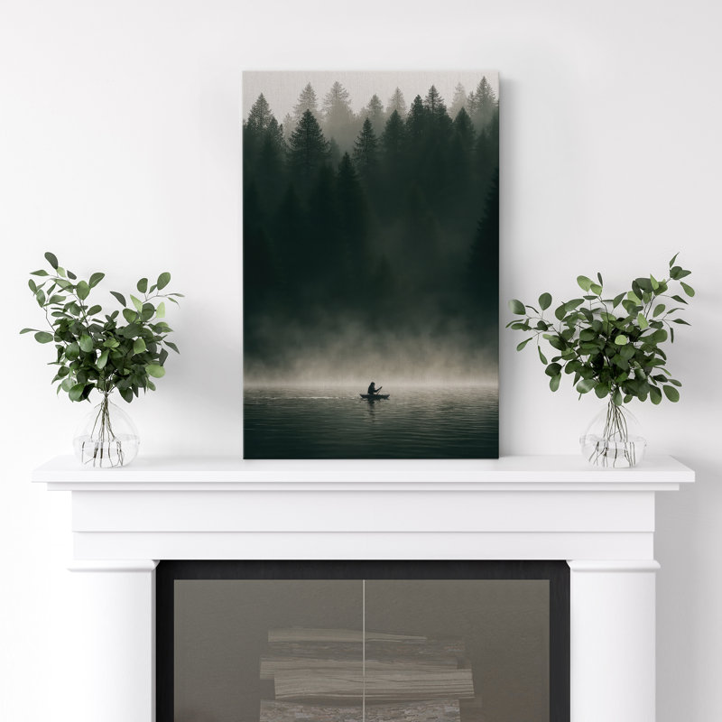 Reproduction d'art sur toile, impression de forêt pour la décoration de salon, Frameless, Toile tendue, H 18 po x l 12 po