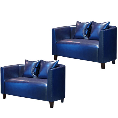 Faux Leather Upholstered Bench Set Of 2 Faux Leather Upholstered Bench