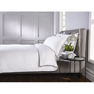 Budding Cotton Solid Colour Duvet Cover Set with Pillowcases Included