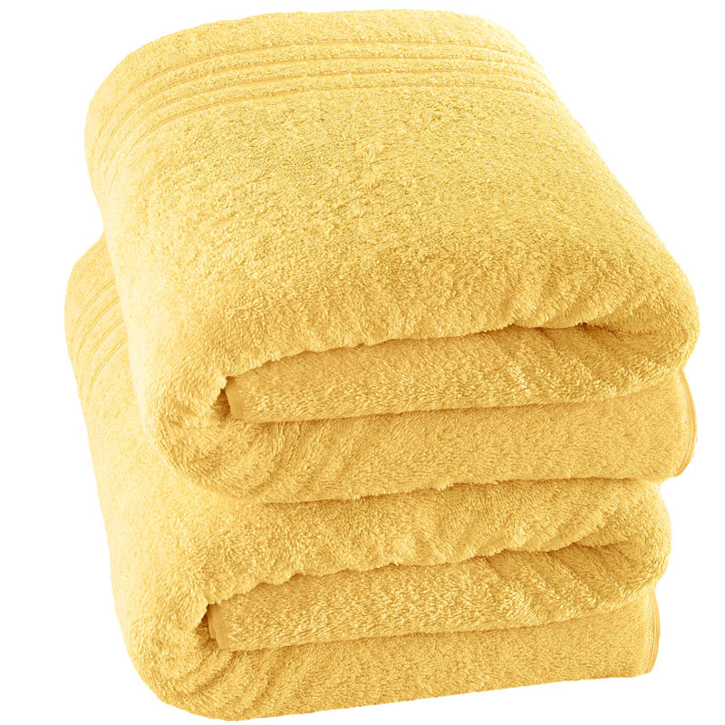 2-Pack Jumbo 100% Cotton Bath Sheets, Oversized and Absorbent, Red