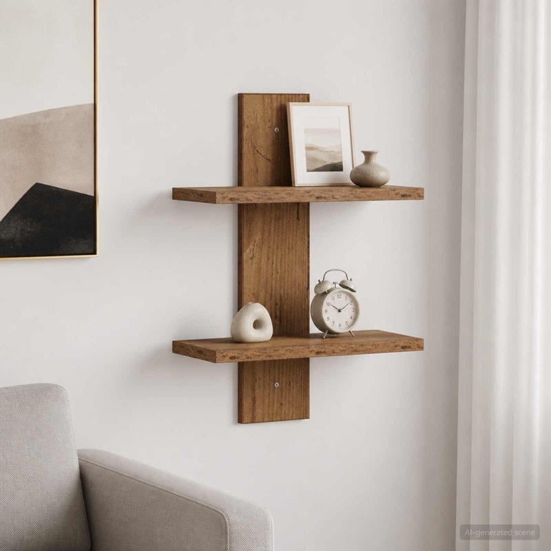 Engineered Wood Wall Shelf, Gray Sonoma