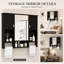 Armoire à pharmacie murale 35 po avec miroir et barre à serviettes, 35 po, noir-1609089468