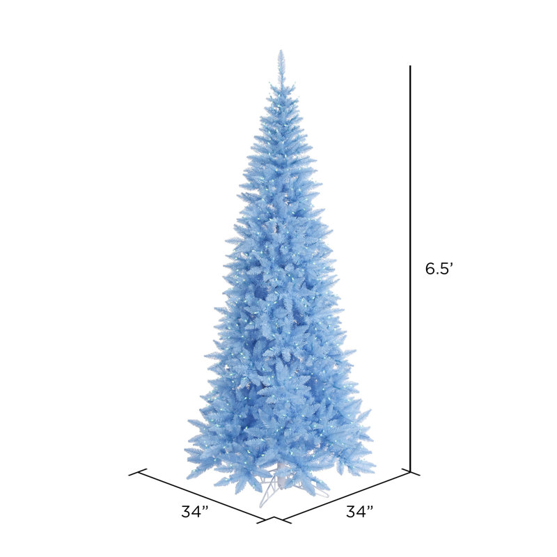 Lighted Artificial Fir Christmas Tree, 6.5' H