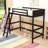 Twin Wooden Loft Bed with Sturdy Ladder