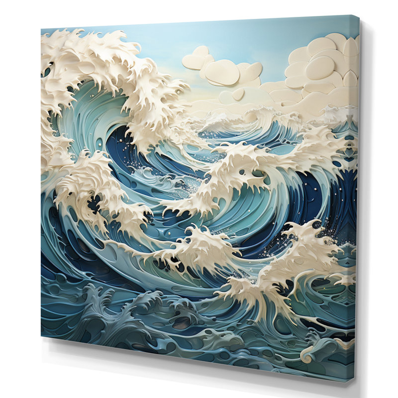 Kinetic Kinetic Waves I - Imprimé, H 24 po x l 24 po x P 1 po, Toile tendue