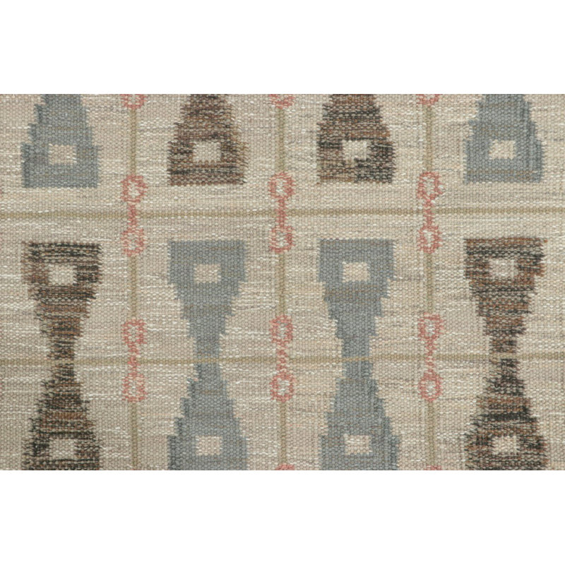 Scandinavian Wool Geometric Area Rug, Rectangle 5' x 8'