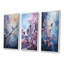 «Winter Enchanted Frost Pointillism», 3 pièces sur toile-1577309711-1577309708