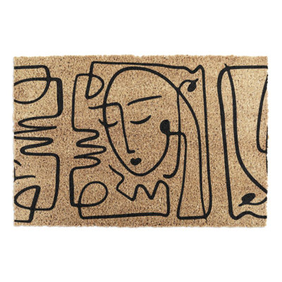 Bayport Line Art Faces Kitchen Mat