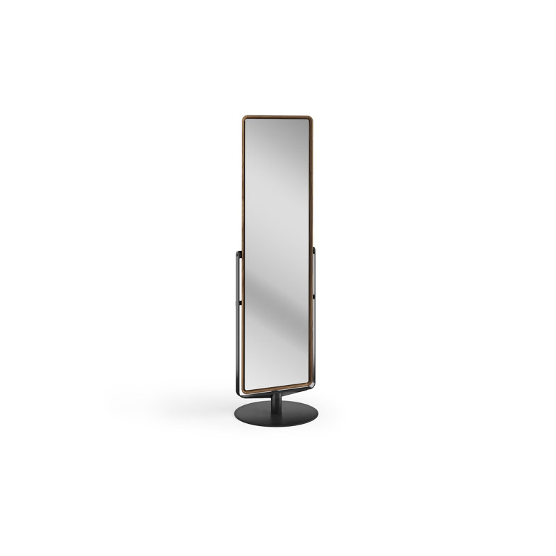 Continuum Rectangle Floor Mirror, Natural Walnut