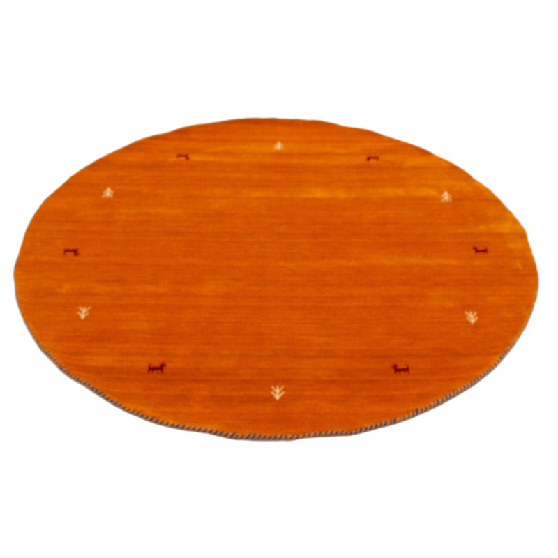 Kashkuli Gabbeh Orange Rug 5'0" x 5'0"
