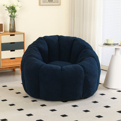 Fauteuil à billes en peluche pour adulte, fauteuil à billes en tissu