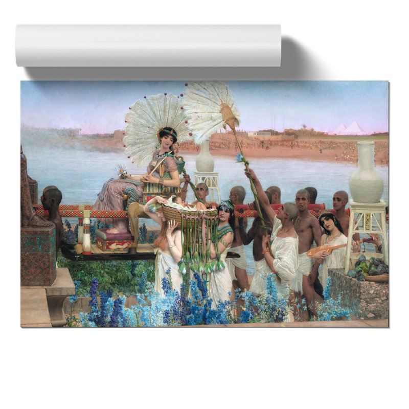 The Finding of Moses, by Lawrence Alma-Tadema - Unframed Painting, 21cm H x 30cm W x 0.1cm D