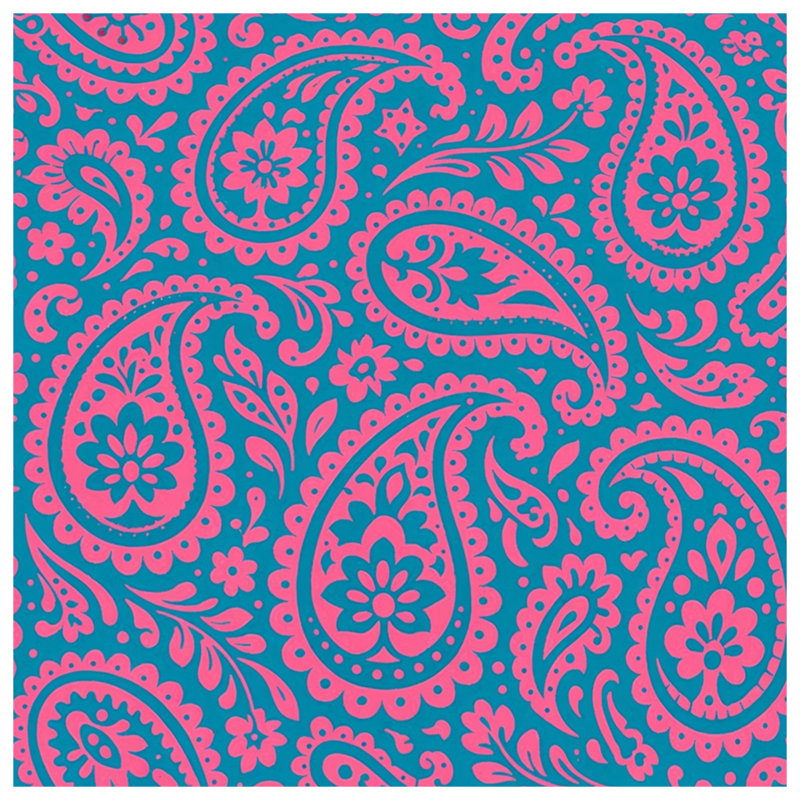 Coussins décoratifs à motif cachemire rose et bleu, 20 x 20 inches
