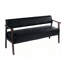 Banc en similicuir avec accoudoirs en bois-64939981
