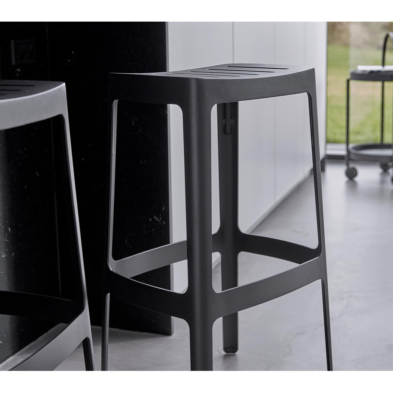 Cut Patio Bar Stool, Black