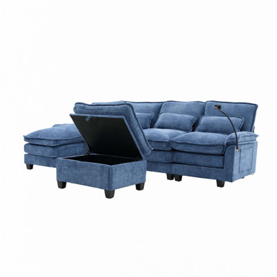 106" U Shape Sectional Sofa Cloud Couch