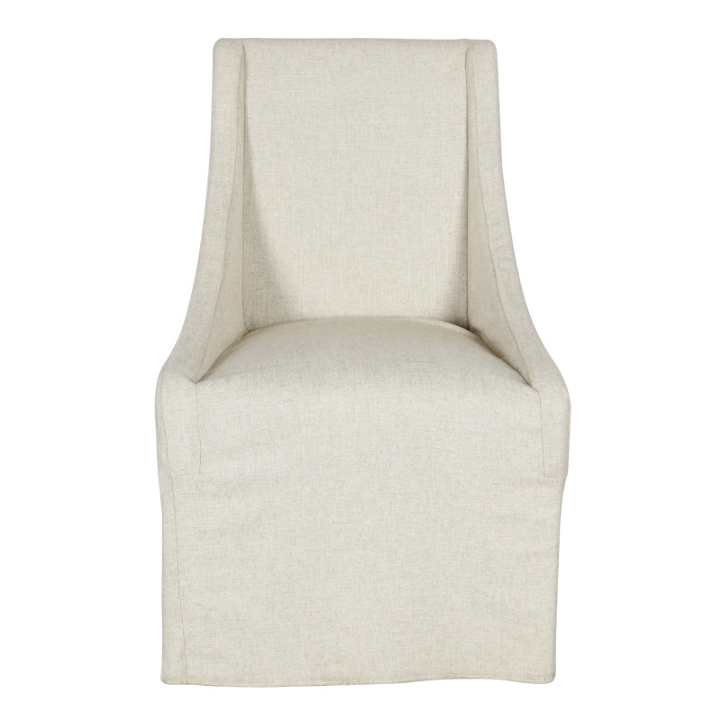 Seneca Upholstered Dining Chair, French Beige Basketweave