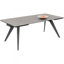 Amsterdam Extendable Glass Top Metal Base Dining Table-91357763