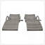 Ensemble de chaises longues d'extérieur en osier de 80 po avec dossier inclinable et dossier inclinable à dossier ajustable-135797108